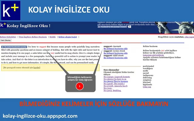 Kolay İngilizce Oku Extension